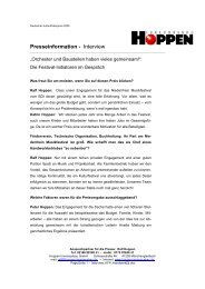 Presseinformation - Interview - Hoppen Innenausbau GmbH