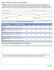 Math Teacher Evaluation Form - Louisiana School for Math, Science ...