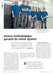 Avance technologique garante de valeur ajoutée