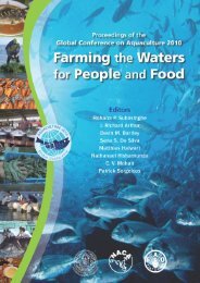 Sustaining aquaculture by developing human capacity and ...