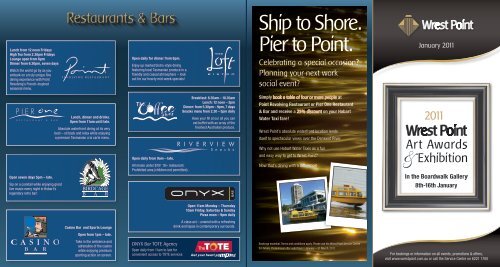 Ship to Shore. Pier to Point. - Wrest Point Hotel Casino