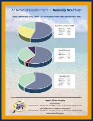 Ocean's Flavor Comparison Pie Charts