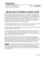 HEAVY DUTY TITESEAL SLUICE GATE - Plasti-Fab, Inc.