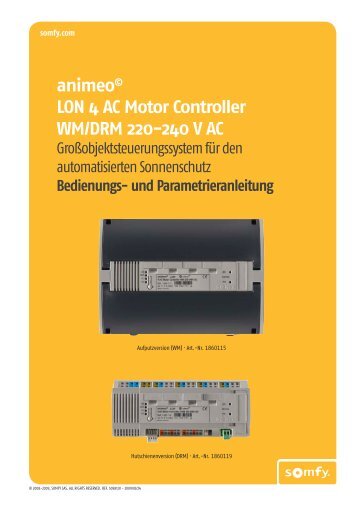 animeo © LON 4 AC Motor Controller WM/DRM 220-240 V AC - Somfy