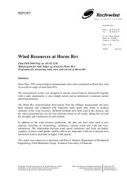 Wind resources at Horns Rev