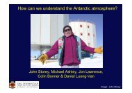 How can we understand the Antarctic atmosphere? - ForOT Optical ...