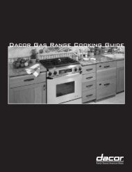 Gas Range Cooking Guides - Dacor