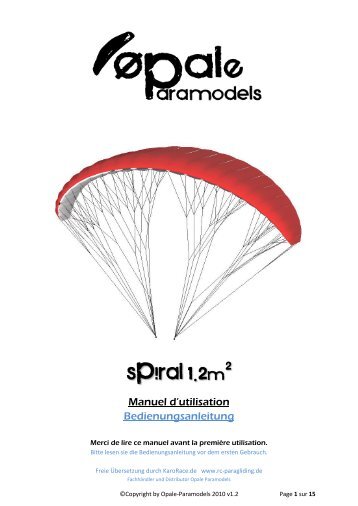 Bedienungsanleitung Spiral 1.2 - RC-Paragliding
