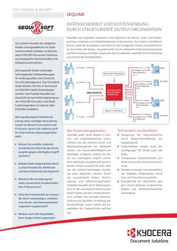 SEqUiME DAtEnSiCHERHEit UnD KOStEnSEnKUnG ... - Kyocera