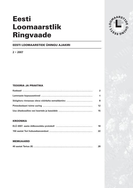 2007 Ringvaade nr.: 2 TEOORIA JA PRAKTIKA Â« Kaskaad Â« - Eesti ...