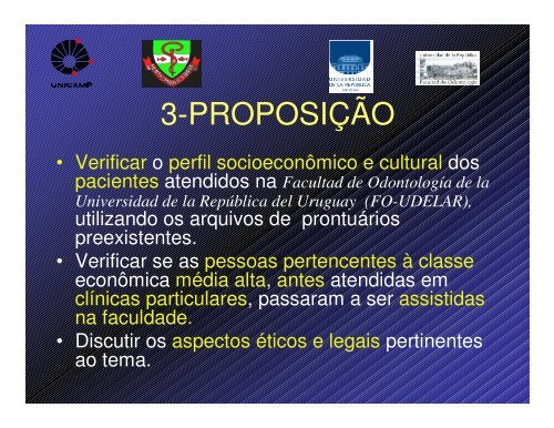 Aula - Faculdade de Odontologia de Piracicaba