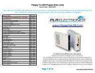 Floppy to USB Compatibility Chart. Our essential ... - PLR Electronics