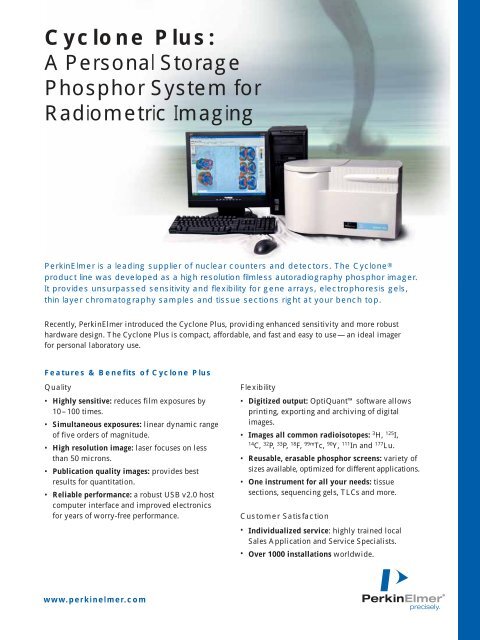 Cyclone Storage System Cyclone Plus: A Personal Storage Phosphor System ... - PerkinElmer