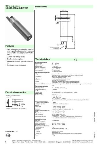 1 Technische Daten Technical data Features Electrical connection ...