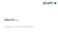 DIALit V4.2 - CTI Software von ek-soft