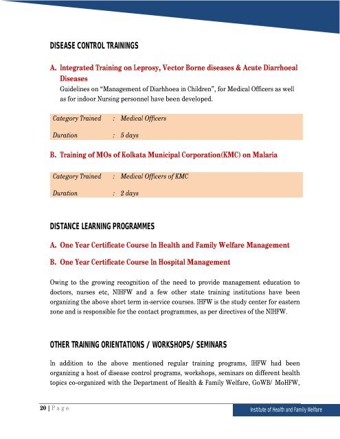 Annual Administrative Report 2010-11 - Department of Health ...