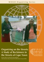 Organizing on the Streets: A Study of Reclaimers in ... - Inclusive Cities