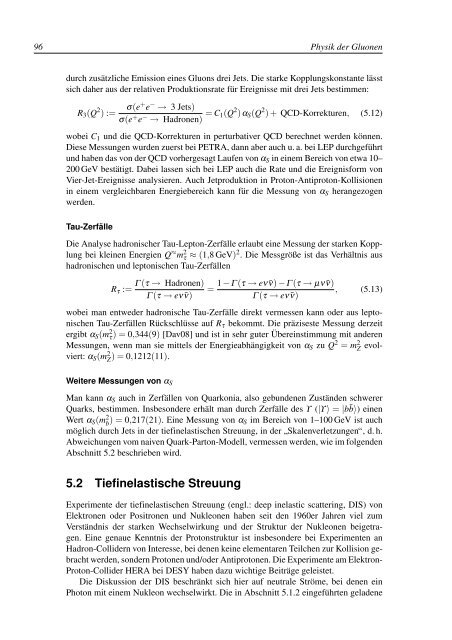 Kapitel 5 Physik der Gluonen 5.1 QCD als Theorie der starken - Desy