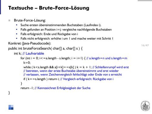 Algorithmen und Datenstrukturen