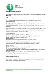 Protokoll HV 2006 - Nordwestschweiz - labmed