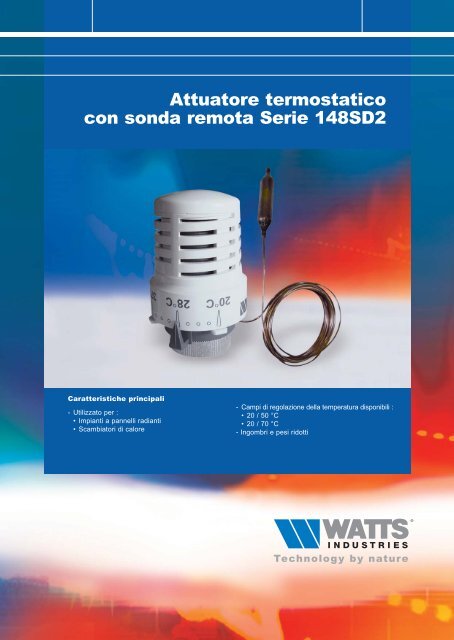 Attuatore termostatico con sonda remota Serie ... - WATTS industries