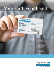 Your Card, Your Health Brochure - Premera Blue Cross