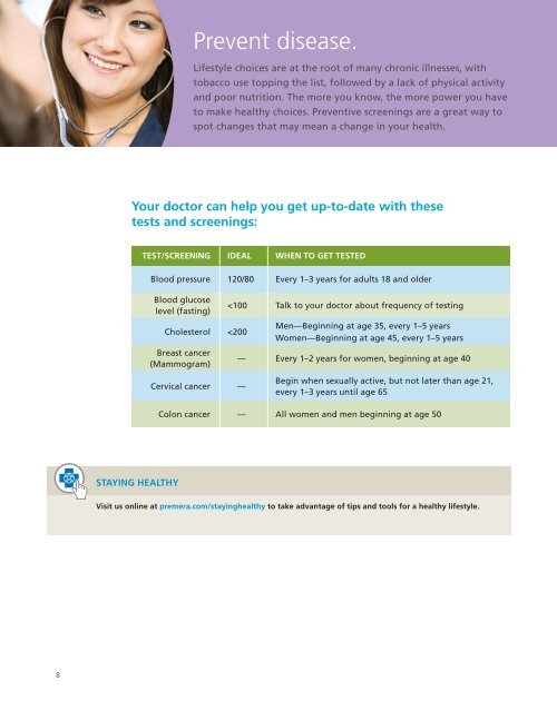 Your Card, Your Health Brochure - Premera Blue Cross