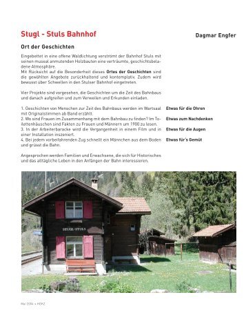 Stugl - Stuls Bahnhof - bahnerlebnis albula