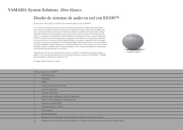 YAMAHA System Solutions libro blanco Diseño de sistemas de ...