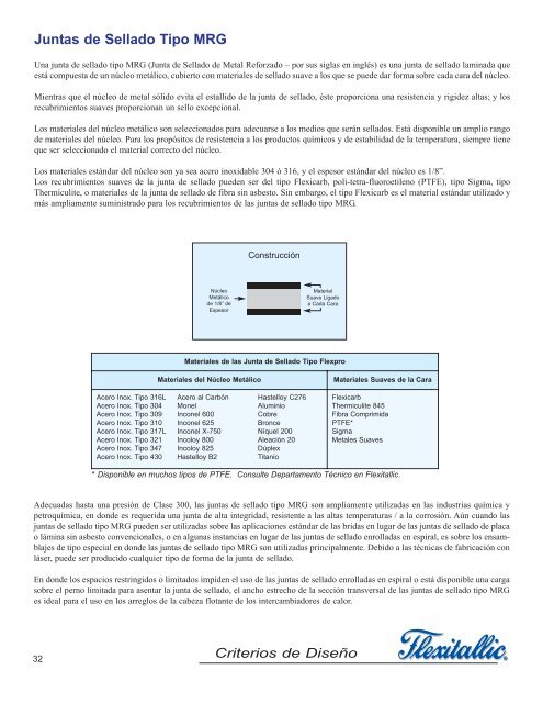 Criterios de Diseño - The Flexitallic Group