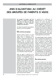 ann d'alcantara au chevet des groupes de parents d'ados