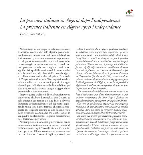 Il contributo dell'Italia alla costruzione dell'Algeria indipendente La ...