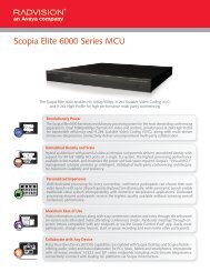 Scopia Elite 6000 Series MCU Datasheet - Radvision