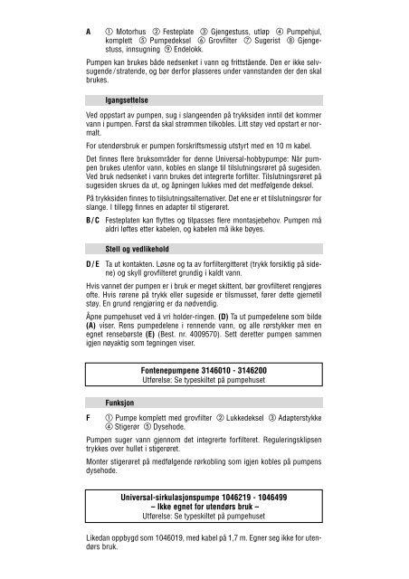 Gebrauchsanleitung D Instructions GB / USA Mode d'emploi F - Eheim