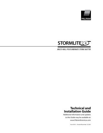 Stormlite Technical and Installation Guide (U.S. ... - Palram Americas