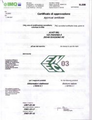 Certificato di approvazione - ALVIT