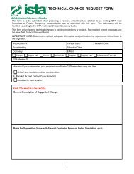 TECHNICAL CHANGE REQUEST FORM - Ista