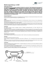 Bedienungsanleitung m-CAN+ - Motogadget