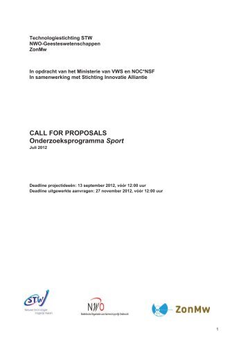 Call_for_Proposals_onderzoeksprogramma_Sport