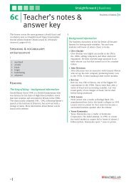 6c Teacher's notes & answer key - Straightforward