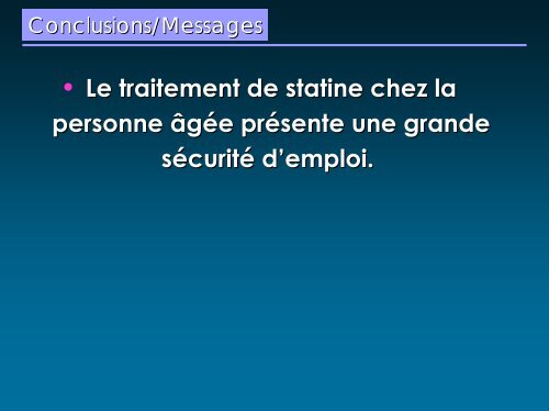 Les Statines sont-elles efficaces chez la personne Ã¢gÃ©e