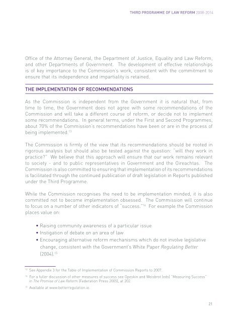 Third Programme of Law Reform 2008-2014