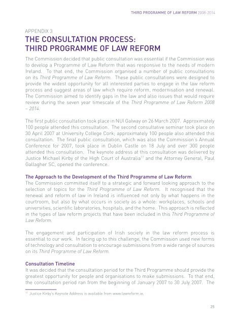 Third Programme of Law Reform 2008-2014