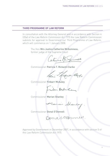 Third Programme of Law Reform 2008-2014