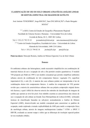 classificaÃ§Ã£o de uso do solo urbano atravÃ©s da anÃ¡lise linear de ...