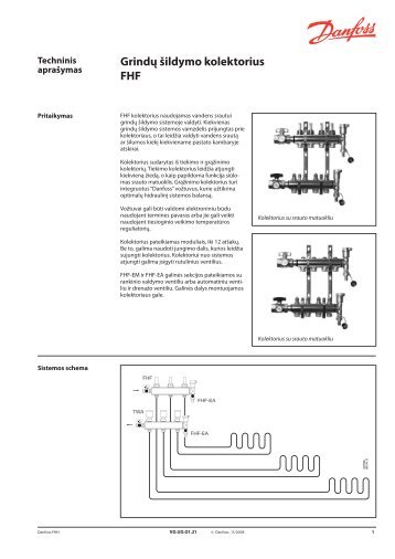 Grindų šildymo kolektorius FHF - Danfoss