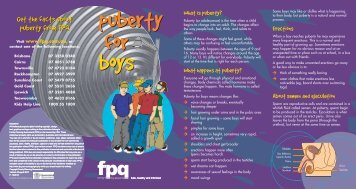 Puberty brochure - Family Planning Queensland