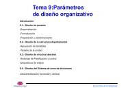 Tema 9:Parámetros de diseño organizativo - Grupo de Investigación ...