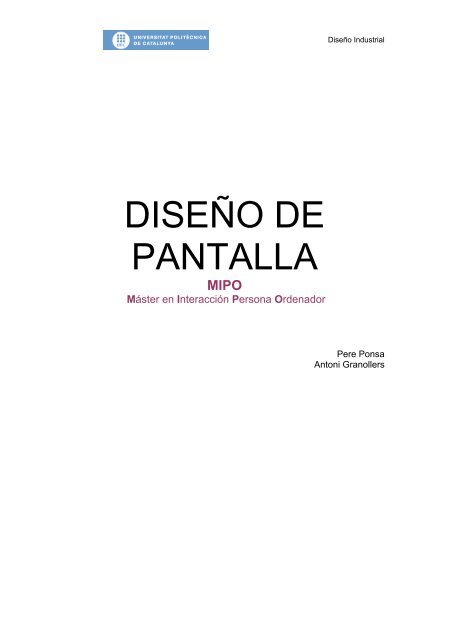Diseno De Pantalla Campus De La Upc A Vilanova I La