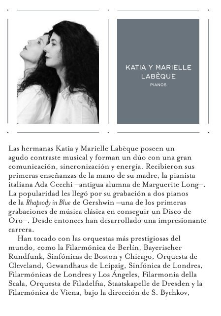 Katia y Marielle labÃ¨que - Blog del Auditorio Miguel Delibes